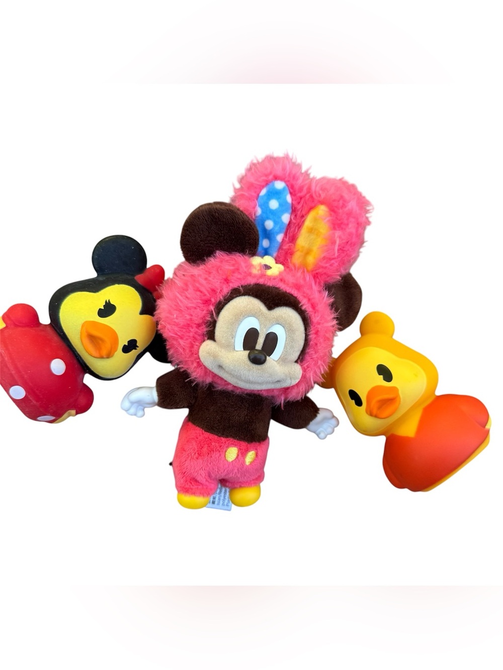 Disney Toptoy Kawaii Cute Mickey Mouse Soft Keychain Pendant Minnie Pooh Duck